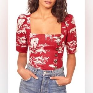 Reformation Leo Linen Top